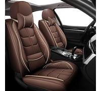 Car Seat Covers Fit For BMW X5 E53 F30 E34 X5 E70 F15 G30 E91 Touring X6, 5 Seats Full Set，Waterproof PU Leather，Wear-resistant Breathable，3D Pattern(Coffee)