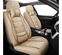 Car Seat Covers Fit For Chery Dr 4.0 Dr 5.0 Dr 6.0 2020-2024 2025 2026, 5 Seats Full Set，Waterproof PU Leather，Wear-resistant Breathable，3D Pattern(Beige)