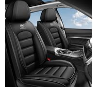 Car Seat Covers Fit For FIAT Panda Strada UNO Viaggio Ottimo, Easy To Install, Seat Covers PU Leather，Waterproof Breathable Full Set，Wear-resistant(Black)