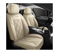 Car Seat Covers Fit For FIAT Seicento/Croma/Croma Autonomy, 5 Seats Full Set，Waterproof PU Leather，Wear-resistant Breathable，Elegant Lines(Beige)
