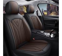 Car Seat Covers Fit For Ford EcoSport S/EcoSport ST-Line/EcoSport Active, C, Full Set Waterproof Seat Covers, Breathable High-grade Leather, Wear-resistant, Resilient Sponge(Black coffee)