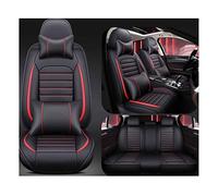 Car Seat Covers Fit For Ford Ranger Raptor 2000-2024, Leather Seat Covers, Breathable Waterproof Wear-resistant High-grade Leather Cushion All-inclusive, Customized(Black red)