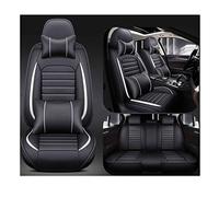 Car Seat Covers Fit For Ford Ranger Raptor 2000-2024, Leather Seat Covers, Breathable Waterproof Wear-resistant High-grade Leather Cushion All-inclusive, Customized(Black white)