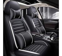 Car Seat Covers Fit For Peugeot 208 e208 GT GT Line 2020-2025 2026, D, Full Set Waterproof, Breathable PU Leather, Wear-resistant, Exquisite Comfort(Black white)