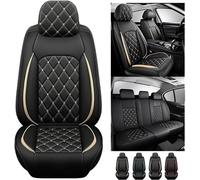 Car Seat Covers Fit For Renault Master 2000-2024, Waterproof Premium Leather Seat Covers，Breathable Wear-resistant Cushion All-inclusive, Full Set Custom, Delicate Soft Texture(Black champagne)