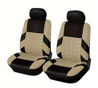 Car Seat Covers for Audi A3 8P 8L Sportback A6 4F A4 A6 A5 A7 Q2 Q3 Q5 Q7, Car Front Seat Covers Non-Slip Comfortable Seat Protectors Easy Clean Airbag Compatible Seat Accessories,E/Beige