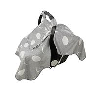 Car seat Covers for Babies boy Girl, Infant Carseat Canopy for Newborn Carrier, Kick Proof Yet Anti-Slip Design, Muslin, fit Summer, Spring, Autumn, Black Strip Polka;