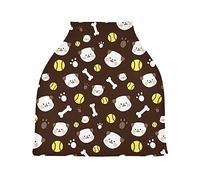 Car Seat Covers for Babies Breathable Shopping Cart Cover Stretchy & Soft Breastfeeding Cover Shower Gifts Cute Dog Tennis Ball