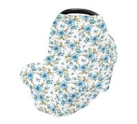 Car Seat Covers for Babies Breathable Shopping Cart Cover Stretchy & Soft Infant Car Seat Canopy Multi-use Cover Seamless Beautiful Flowers