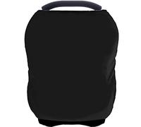 Car Seat Covers for Babies - Multi- use Nursing Carseat Canopy, Breastfeeding Covers, Baby Shower Gifts for Boys and Girls (Pure Black)