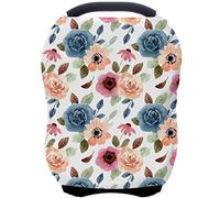Car Seat Covers for Babies - Multi- use Nursing Carseat Canopy, Breastfeeding Covers, Baby Shower Gifts for Boys and Girls (Colourful Rose)