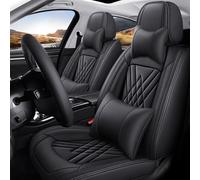 Car Seat Covers for BUICK Park Avenue 3. Generation, Leather Washable Breathable Car Seat Cushion Protectors Vehicle Cushion Car Accessories,A/Black-A/Luxury