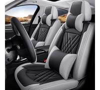 Car Seat Covers for BUICK Park Avenue 3. Generation, Leather Washable Breathable Car Seat Cushion Protectors Vehicle Cushion Car Accessories, A/Black-Gray-A/Luxury