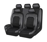 Car Seat Covers For Chevrolet For Sonic For Freed For City For Geely For Atlas For Peugeot 208 Leather Car Seat Cover For Full Set Interior Accessories Car Seat Protector(Black Gray)