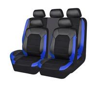 Car Seat Covers For Chevrolet For Sonic For Freed For City For Geely For Atlas For Peugeot 208 Leather Car Seat Cover For Full Set Interior Accessories Car Seat Protector(Blue)