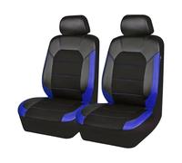 Car Seat Covers for Citroen C4 Cactus 2014-2018, Durable All Season PU Leather Car Seat Covers Comfortable and Breathable Easy Clean Accessories,D/Black-blue