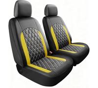 Car Seat Covers for Dacia Duster Prestige, All-Weather Breathable Front Cushion Set Protectors Accessories Interior Use Leather Protection Auto,A Yellow