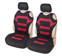 Car Seat Covers for Dacia Sandero Stepway 5 Places Duster 2000-2026, Front Seats Universal, Cover Set for Driver and Passenger Seats Full Set for Car Truck SUV Van Seat Covers,B/Red