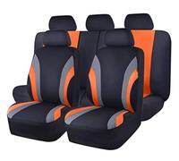Car Seat Covers for Ford EcoSport Titanium 2005-2023 2024 2025, Breathable Wear Resistant Non-Slip Universal All Weather Seat Cover Protector,G/Orange