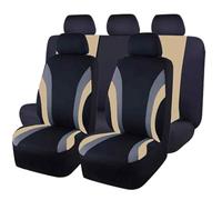 Car Seat Covers for Ford Fiesta 2009-2016, Breathable Wear Resistant Non-Slip Universal All Weather Seat Cover Protector,I/Beige