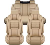 Car Seat Covers for Ford Focus St Mk4 Focus Mk2 S Focus Mk2 Mk3 Mk4,Leather Full Set Suitable Breathable Waterproof Soft Material Auto Seat Cover Non-Slip Interior Accessorie,A/Beige