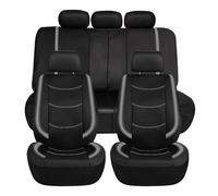 Car Seat Covers for Ford Ranger Wildtrak 2025 2024, Custom Leather Front Rear Seat Covers Waterproof Full Seat Protectors Pet Scratch Resistant Accessories,A/Grey