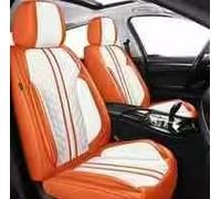 Car Seat Covers for Honda Civic 2016-2017 2018, Waterproof Leather Full Set, Can Protect Front and Rear Seats, Side Airbag Compatible,Orange