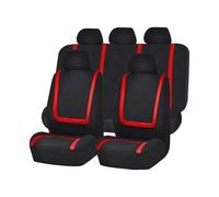 Car Seat Covers For Jeep Compass II MP 4XE Hybrid Facelift 2017-2026, Full Front and Rear Split Bench Protector Breathable Interior Accessories,B/Red