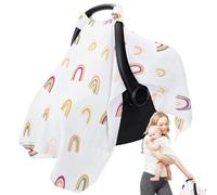 Car Seat Covers for Kids - Lightweight Stroller Cover with Sun Protection | Soft Muslin Cotton Breathable Baby Carrier Cover Design for & Girls, Car Seat Protective Cover for Travel