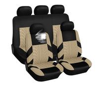 Car Seat Covers for Lotus Europa, Front Seat and Headrest Covers, Comfortable and Breathable Front Protectors Car Seat Accessories,5 Seats-Beige