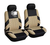 Car Seat Covers for Lotus Europa, Front Seat and Headrest Covers, Comfortable and Breathable Front Protectors Car Seat Accessories,2 Seats-Beige