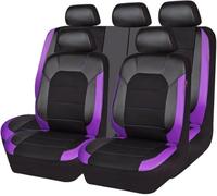 Car Seat Covers for Mazda 2 Mazda2 Type DE/DJ / XP21 / DY 2016-2022 2023 2024 2025, PU Leather Waterproof Breathable Full Set Seat Protectors Non-Slip Seat Cushion Accessories,A-Purple