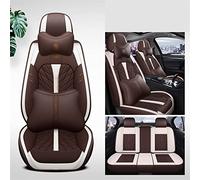 Car Seat Covers For Nissan For Qashqai For Primera P12 For Tiida For Almera For Classic For Patrol For Pathfinder R51 For X Trail T31 For Kicks For March Car Seat Seat Cover(Beige+Coffee,Deluxe)