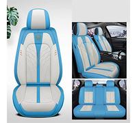 Car Seat Covers For Nissan For Qashqai For Primera P12 For Tiida For Almera For Classic For Patrol For Pathfinder R51 For X Trail T31 For Kicks For March Seat Protector(Beige+Blue,Standard)