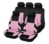 Car Seat Covers for Nissan Qashqai (J11) 2. Gen 2015-2020, Full Set Car Seat Protectors Elasticated Hems Side Airbag Compatible Washable Easy Fit Accessories,F/Pink