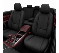 Car Seat Covers for Peugeot 408 Complete 5-Seat Set, Black, Coloured Centre Panels, Separate Rear Sections, Buckle Access, Rear Storage Pockets, Fixing Hardware