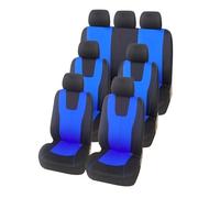 Car Seat Covers For Rio K2 For Focus For Peugeot Universal Interior Accessories For 1/2/5/7 Car Seat Cover Airbag Compatible Seats Cars(7 seats-Blue)
