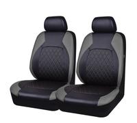 Car Seat Covers for Seat Mii Electric Ibiza Leon Arona Ateca Tarraco, Automotive Front Rear Seat Cover PU Leather Protectors Headrest Interior Accessories,Grey- Front Seat Cover 1 Pair