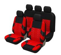 Car Seat Covers for Suzuki Swift MZ/EZ 2005-2010, All-Weather Car Seat Cover Comfortable Breathable Front Rear Seat Cushion Protector Full Set Seat Protectors,A Black+Red