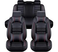 Car Seat Covers for Toyota Alphard Seat Cover 2011 2012,Leather Full Set Suitable Breathable Waterproof Soft Material Auto Seat Cover Non-Slip Interior Accessorie,D/Black and Red