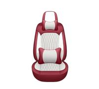 Car Seat Covers For TOYOTA For Corolla For Yaris For Prius Vios Kluger For Sequoia Rush For Avalon Avanza Pu Leather Universal Car Seat Cover Car Seat Covers Full Set(White Red 5 Seat)