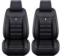 Car Seat Covers for Volvo XC60 Recharge Hybrid 2018-2025, Leather Front Seat Protectors Comfortable and Breathable Waterproof Non-Slip Easy Clean Accessories,A/Black