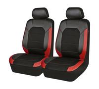 Car Seat Covers for VW T-Cross T-Roc T-Roc Sport Caravelle Sharan Passat S, Durable All Season PU Leather Car Seat Covers Comfortable and Breathable Easy Clean Accessories,C/Black-red