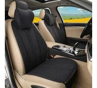 Car Seat Covers Front for Toyota Land Cruiser, Breathable Material with Wear & Scratch Resistant Design, Use for Split Style Seats Compatible with Airbags(Black)