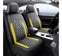Car Seat Covers Front Pair for Citroen e-C3/e-C4/e-Berlingo/e-SpaceTourer Berlingo/SpaceTourer, Leather Full Surround Cushion Seat Covers Comfortable and Breathable Easy Clean,E Yellow