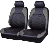Car Seat Covers Front Pair for Citroen Hatchback AMI/C-Zero /C1 /C2 /C3 /C4 /DS3 /DS4 /DS5, Leather Full Surround Cushion Seat Covers Comfortable and Breathable Easy Clean,C Grey