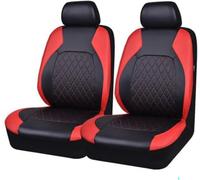 Car Seat Covers Front Pair for Ford Capri | Expedition | Explorer EV | Mustang Mach-E | Mustang, Leather Full Surround Cushion Seat Covers Comfortable and Breathable Easy Clean,A Red