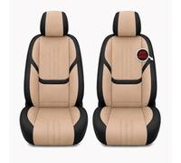 Car Seat Covers Front Pair for MG Marvel R Soft Textured Centre Panels, Elastic Black Edges, Separate Headrest Pieces, Rear Pockets and Fixing Kit Beige