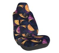 Car Seat Covers Front Seats - Fashion Abstract Purple Gold Print Car Accessories Interior with Full - Surround Elasticity for Automotive Seat Covers Protector for SUV Trucks Cars