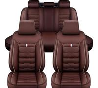 Car Seat Covers Full Set for Amarok Atlas Atlas Tanoak Beetle Bora Caddy Eos Fox Golf, Leather Seats Full Surround Waterproof Seat Cushion Interior Accessories,C-Coffee